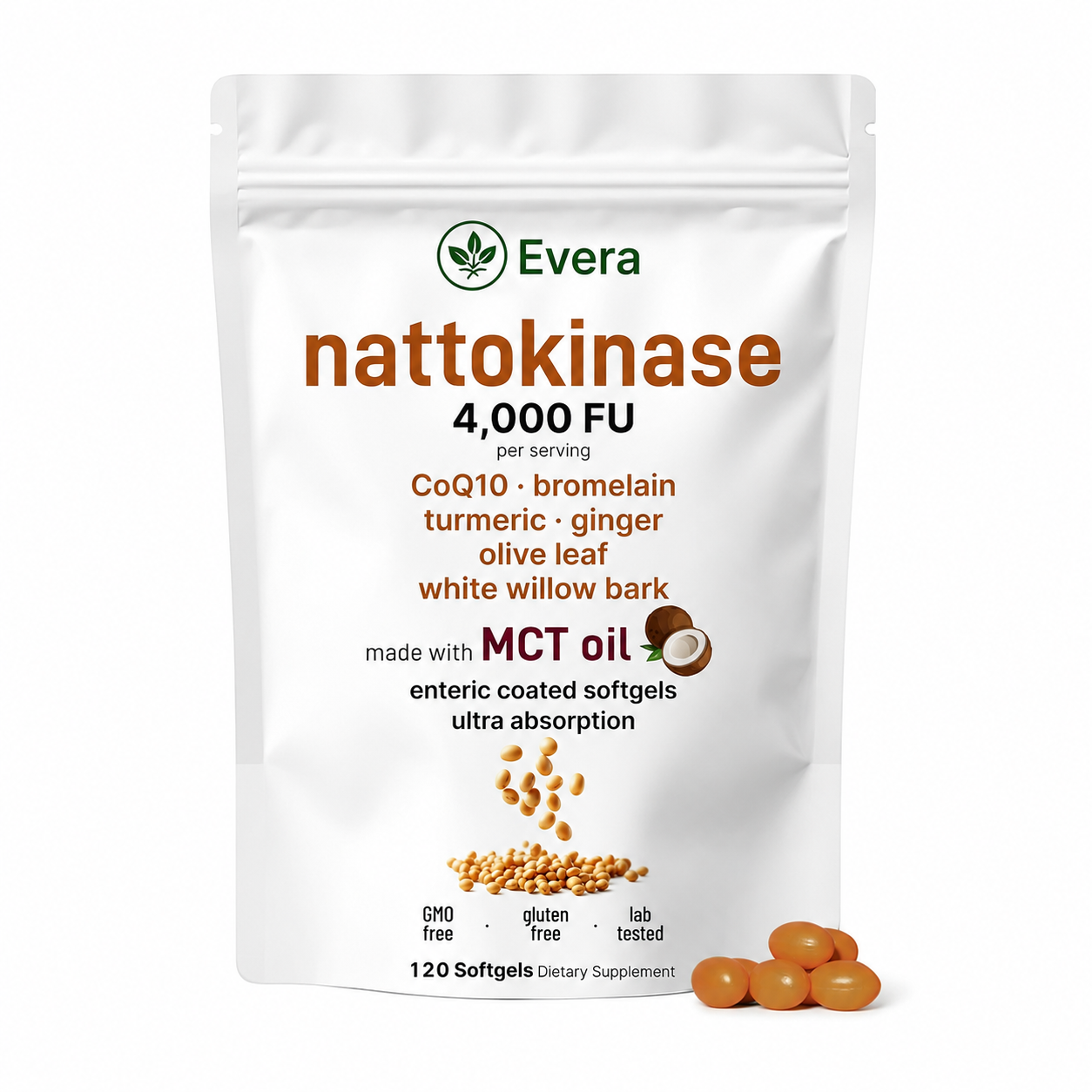 Nattokinase-4000 FU Enteric Coated Softgels |